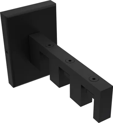 Produktbild von Interdeco Träger mit Abstand 3/6/9 cm / Wandhalterung für Gardinenstangen 14 x 35 mm, 3-läufig Schwarz, Typ Smartline