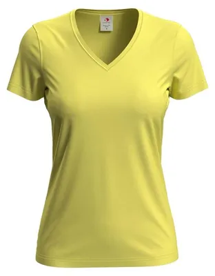 Produktbild von Damen-T-Shirt, Kurzarm - Stedman V-NECK T/W - yellow - Größe 2XL