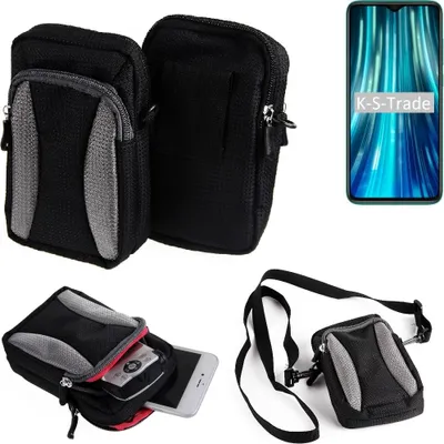 Produktbild von K-S-Trade Holster Schutz Hülle kompatibel mit Xiaomi Redmi Note 8 Pro Handy Hülle Gürteltasche Umhängetasche mit Zusatzfach schwarz