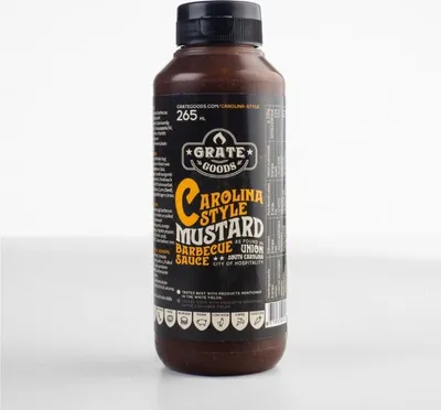 Produktbild von Grate Goods Memphis Sweet & Smokey BBQ Sauce, Barbecuesoße, 265 ml, sugar, tomato, apple cider vinegar (contains SULPHITE), water, malt vinegar (BARLEY, GLUTEN),..., Plastikflasche