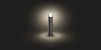 Produktbild von Philips Hue LED Wegeleuchte Lucca für den Aussenbereich, dimmbar, warmweißes Licht, steuerbar via App, kompatibel mit Amazon Alexa (Echo, Echo Dot) (1740393P0)