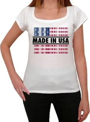 Produktbild von Damen Grafik T-Shirt Barcode hergestellt in den USA – Bar Code Usa – Öko-Verantwortlich Vintage Jahrgang Kurzarm Lustige Druck Geburtstag