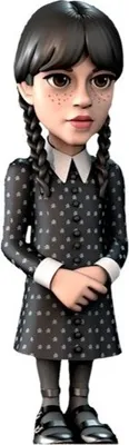 Produktbild von MINIX, Mittwoch Addams Figur aus der Mittwoch Serie in PVC 12 cm, Schwarz