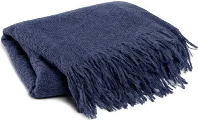 Obrázek produktu pro damai alpaka bavlněná příjemná deka hladká modrá šedá loft 130x170 cm modrá