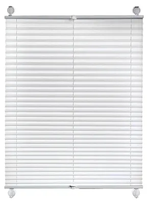 Produktbild von Plissee Vacufix mit Saugnäpfen, ohne Bohren, weiß 50 x 130 cm