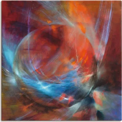Produktbild von ARTland Leinwandbild Murmel Größe: 100x100 cm