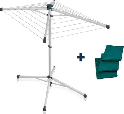 Produktbild von Wäscheständer Leifheit LinoPop-Up 140, 14m Trockenlänge, Innen & Außen, 1-2 Waschmaschinenfüllungen, 111x116x83cm offen