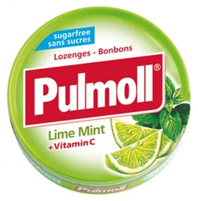 Zdjęcie produktu dla Pulmoll pastylki do ssania Lime Mint bez cukru 45 g
