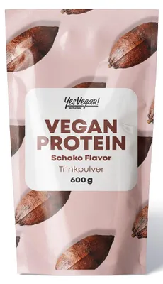 Produktbild von Proteinpulver vegan Schokolade (600 g) 18 g Protein pro Portion - Alternative zu Whey Eiweiß