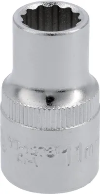 Produktbild von Yato YT-1273, Buchse, 1/2", Metrisch, 1 Kopf/Köpfe, 11 mm, Chrom-Vanadium-Stahl