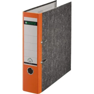 Zdjęcie produktu dla Leitz Plastic Lever Arch File A4 80mm 180°, A4, Karton, Pomarańczowy, 600 ark., 8 cm, 81 mm