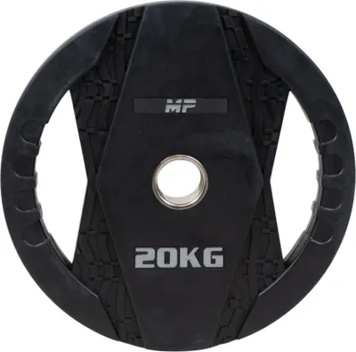 Produktbild von Muscle Power Olympische Hantelscheibe mit Griffen - 20 kg