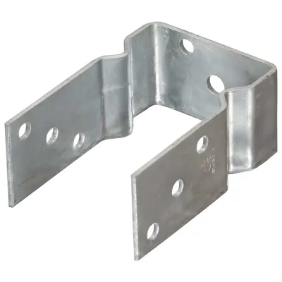Image de vidaXL Support de poteau 6 pièces argenté 9×6×15 cm Acier galvanisé