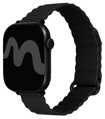 Zdjęcie produktu dla Magnetyczny, skórzany pasek do Apple Watch | 44/45/46/49 mm - Czarny