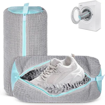 Produktbild von 2 Stück Schuhwaschbeutel, Sneaker schuhwaschbeutel, Schuhbeutel, Wäschesack, Wäschenetz für Schuhe, Schuhsack Waschmaschinen, Waschbeutel Schuhe
