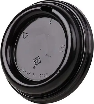 Produktbild von 100x Domdeckel TUBE schwarz für Pappbecher COFFEE TO GO mit 90mm Ø