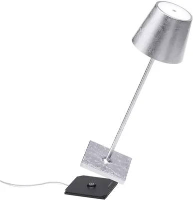 Produktbild von ZAFFERANO Poldina PRO Tischlampe Silbernes Blatt