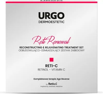 Produktbild von Urgo Dermoästhetisch Erneuerungsset: Creme 2 x 5 ml, Maske 4 x 3 ml, Serum 10 ml