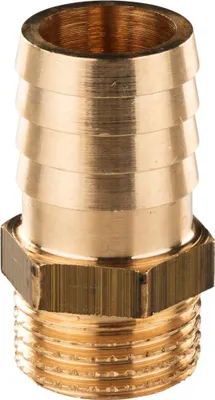 Produktbild von Messing Gewinde-Fitting Schlauchanschluss 1/2' AG (DN 15) Länge 20 mm - schwere Ausführung