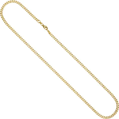 Produktbild von Panzerkette 333 Gold Gelbgold 3,9 mm 55 cm Kette Halskette