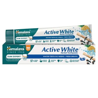 Imagen del producto de Active White Himalaya: Pasta dental en gel refrescante, sin flúor, 75 ml