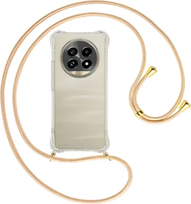 Produktbild von Handykette Backcover-Schutzhülle mit Band (Metall goldfarben) für Realme 13 Pro 5G - Goldkordel