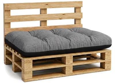 Produktbild von Palettenkissen Outdoor Sitzkissen 120x80 cm Europaletten Palettenmöbel Grau