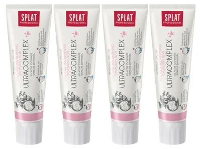 Produktbild von SPLAT - Zahnpasta - 4er Pack - Ultracomplex - Aufhellend - Fluoridfrei
