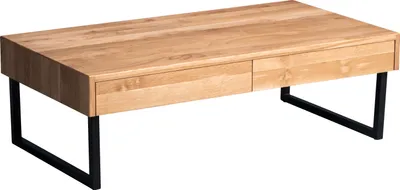 Produktbild von Couchtisch Linz in massiver Wildeiche, braun, 110x35x60cm