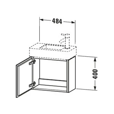 Produktbild von DURAVIT LC6246L5353 WTU L-Cube 400x480x240mm,wandhängend