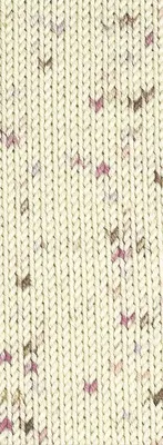 A close-up view of knitted yarn.
