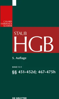 Produktbild von Handelsgesetzbuch Band 13. §§ 451-475h