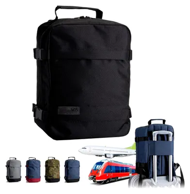 Produktbild von Handgepäck Rucksack für Ryanair Eurowings 40x20x25 40x30x20 [Handgepäckrucksack] Flugzeug Reisetasche Boardgepäck Bordcase Reiserucksack Kabinenkoffer Weekender (schwarz-schwarz, 40x30x20 24L)