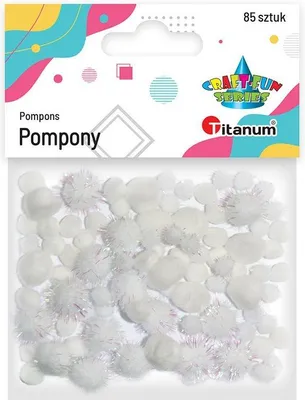 Obrázek produktu pro Bílé a třpytivé bambule mix 85 ks Titanum