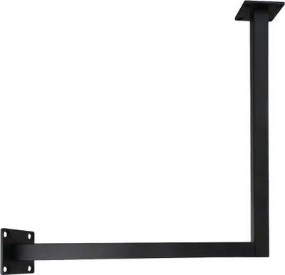 Produktbild von Natural Goods Berlin Kleiderstange ÜBERECK, Kleiderständer, Garderobenhalter, Deckenhalterung, Gardeobenstange, Schwarz, B60 x T60cm