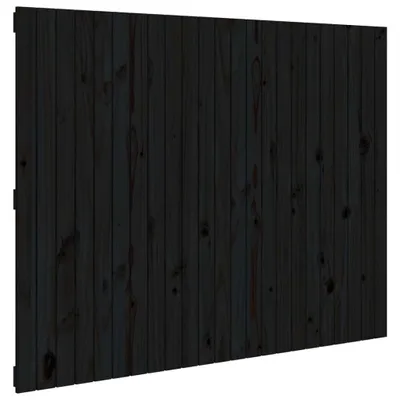 Produktbild von Wand-Kopfteil Schwarz 146,5x3x110 cm Massivholz Kiefer