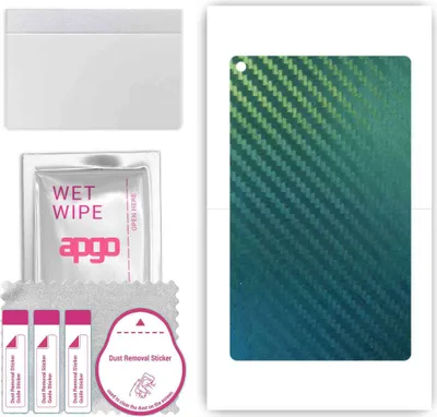 Produktbild von apgo Rückseite Schutzfolie, Skin, kompatibel mit Amazon Fire HD 10 (2019), Hinten Displayschutzfolie aus Vinylfolie, kratzfest, einfache Montage - Kohlenstoff-Chamäleon CAKA1