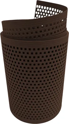 Produktbild von Doppelstabzaun Sichtschutz zaun|zu RILLE GELOCHT mit Quadrat-Muster PP  Braun 2,55m
