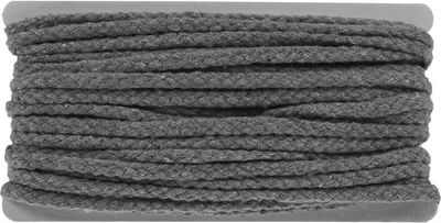 10m Kordel 5-7mm geflochten, grau