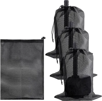 Obrázok produktu pre Sada 3 sieťových vreciek na čerpadlo 30 x 40 cm, polyester, so šnúrkou, pre záhradné jazierko