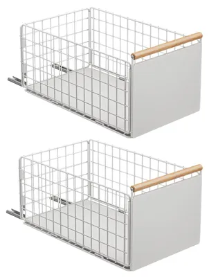 Productafbeelding van Set van 2 uitschuifbare keukenorganisatoren met houten handgreep