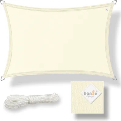 Produktbild von hanSe® Marken Sonnensegel 100% Polyester Rechteck 3x5 m Creme