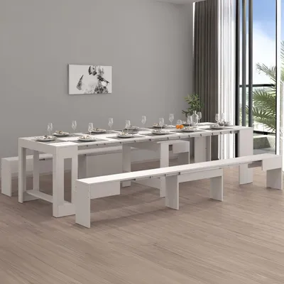 Produktbild von Dmora Bank Torquato 290x25x45h cm Weiß Belastung 400 kg