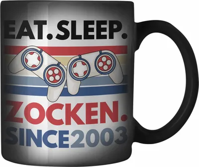 Produktbild von Trendation - 18. Geburtstag Farbwechsel Zauber-Tasse Jungen Jungs Geschenk 18er Geschenkidee 18 Sohn Gamer (Schwarz)