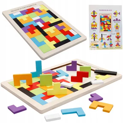 Produktbild von NiceKids Holzpuzzle Tetris Logikspiel für Kinder