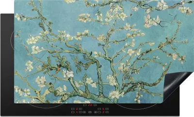 Produktbild von KitchenYeah© Herdabdeckplatte Van Gogh - Mandelblüte - Alte Meister - Kunst - Vintage , 91x52cm, Küche Deko, Glaskeramikkochfeld Herdabdeckung, Abdeckplatte fùr Kochfeld