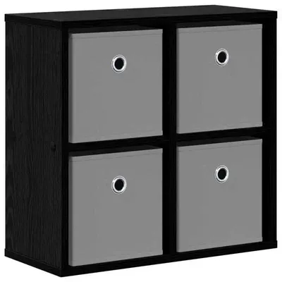 Produktbild von Buffet - Sideboard mit Schublade - Holz - Schwarze Eiche - 49,5 x 22 x 47 cm - Schwarz