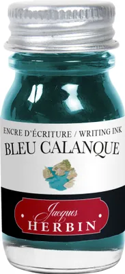 Produktbild von Jacques Herbin 6x Tinte + Tintenroller Flakon 10 ml bleu Calanque 11514T