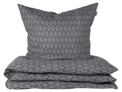 Produktbild von SCHIESSER Bettwäscheset Drops | Grafikprint | Feinbiber | 2-teilig | 100% Baumwolle | Kuschelweich | YKK-Reißverschluss | 135x200 cm + 80x80 cm | Grau