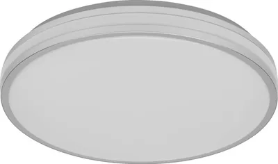 Produktbild von OSRAM Orbis Caleb LED Deckenleuchte 385mm, 24W, 3000K Warmweiß, Silber, Metall mit Kunststoff-Ring, IP20